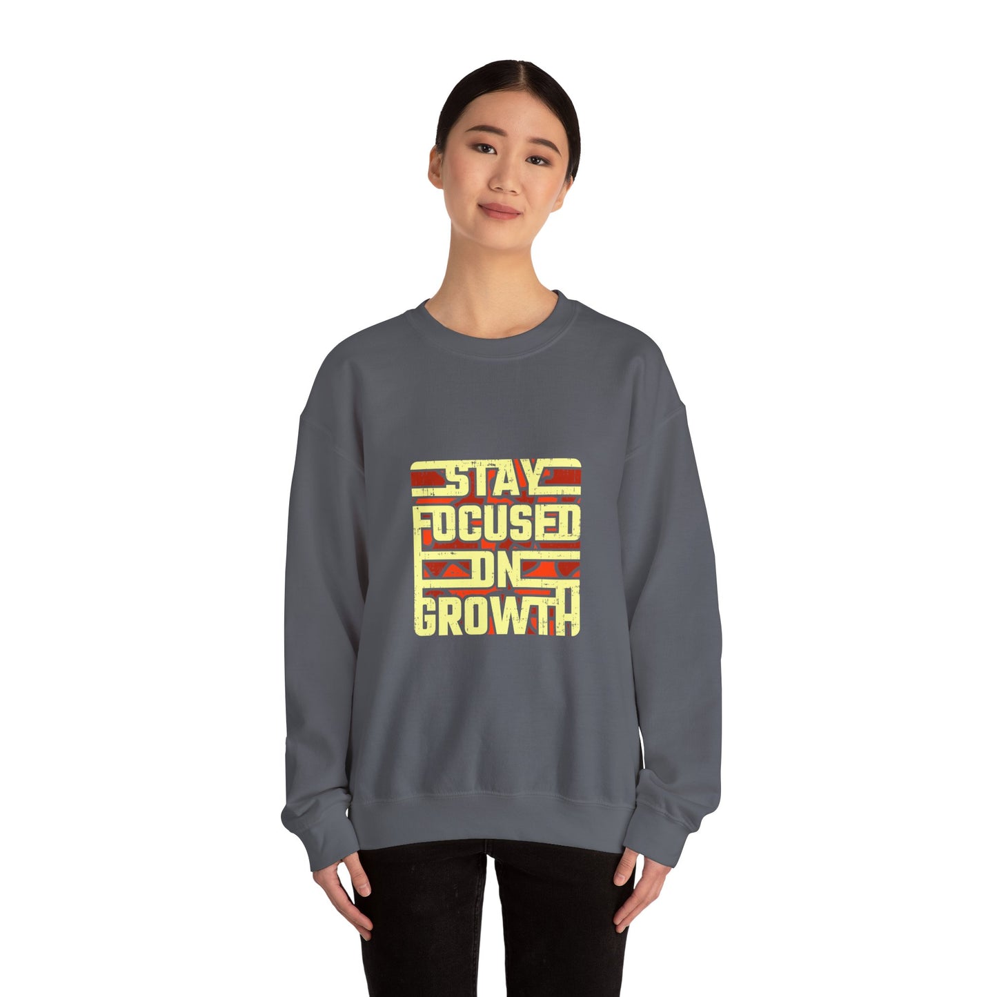 Stay Focused On Growth Unisex Heavy Blend™ Crewneck Sweatshirt