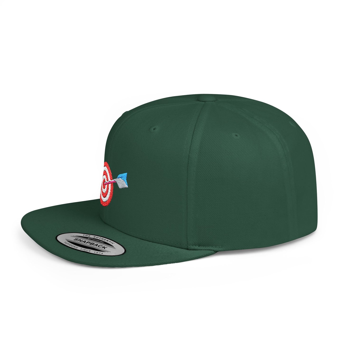 3d Render Arroe Hit The Center Of Target Or Goal Of Success Flat Bill Snapback