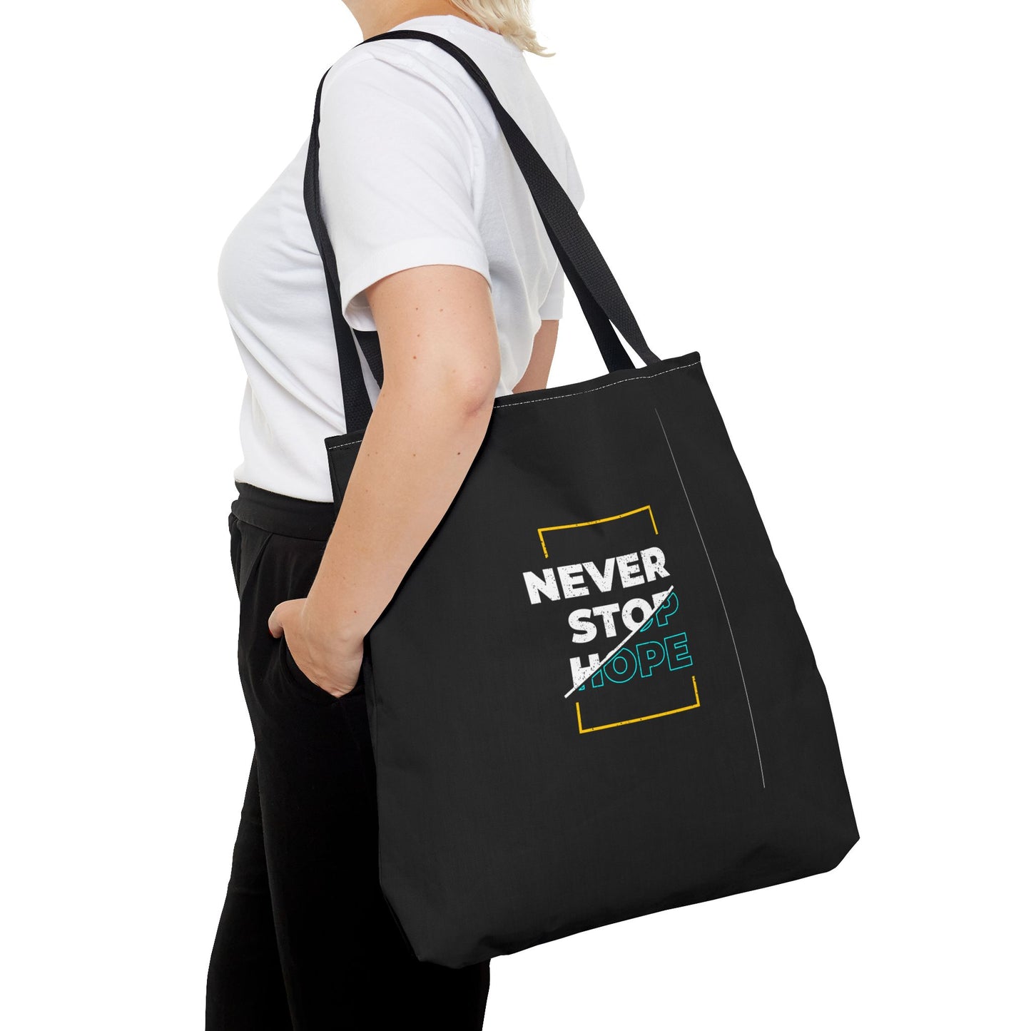 Never Stop Hope Tote Bag (AOP)