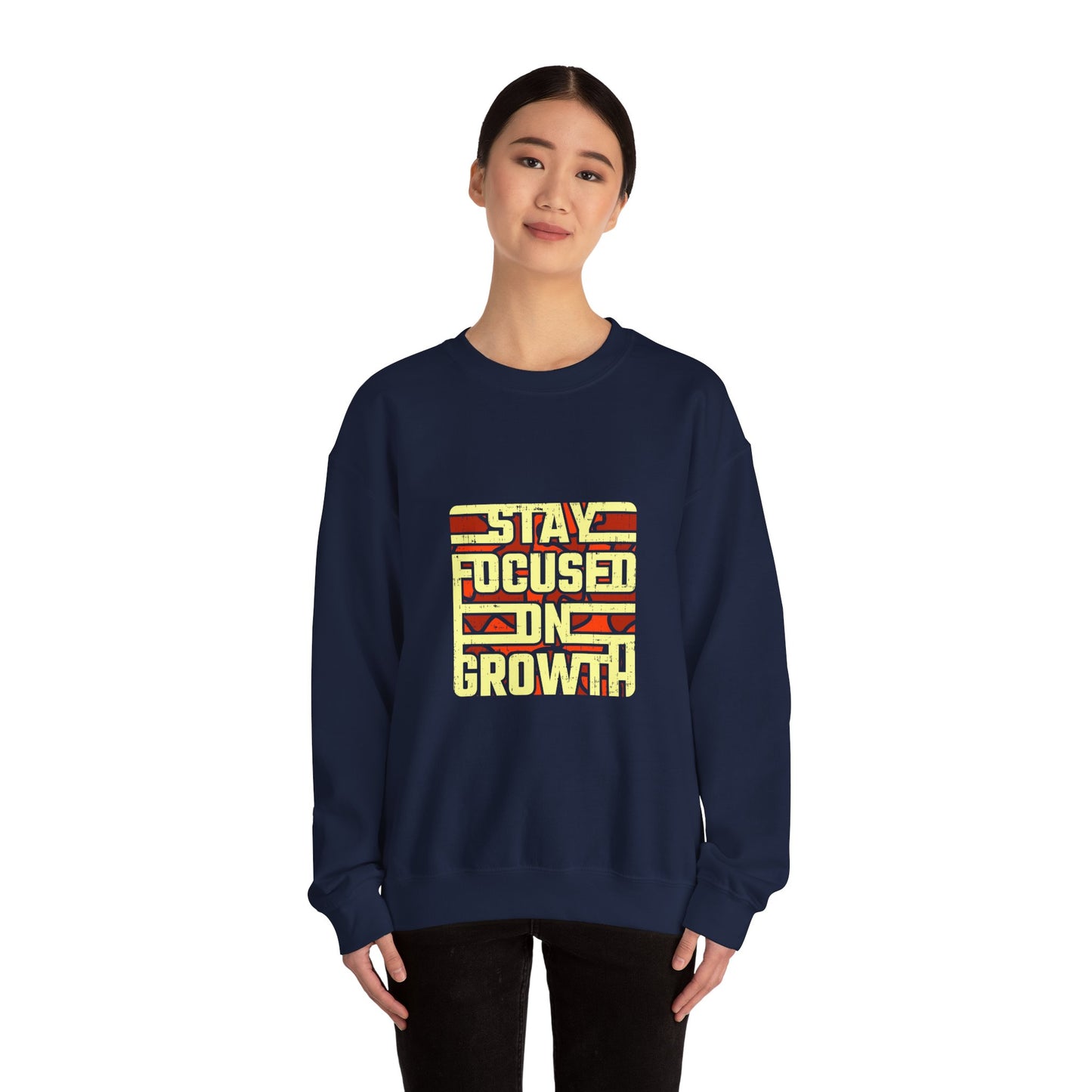 Stay Focused On Growth Unisex Heavy Blend™ Crewneck Sweatshirt