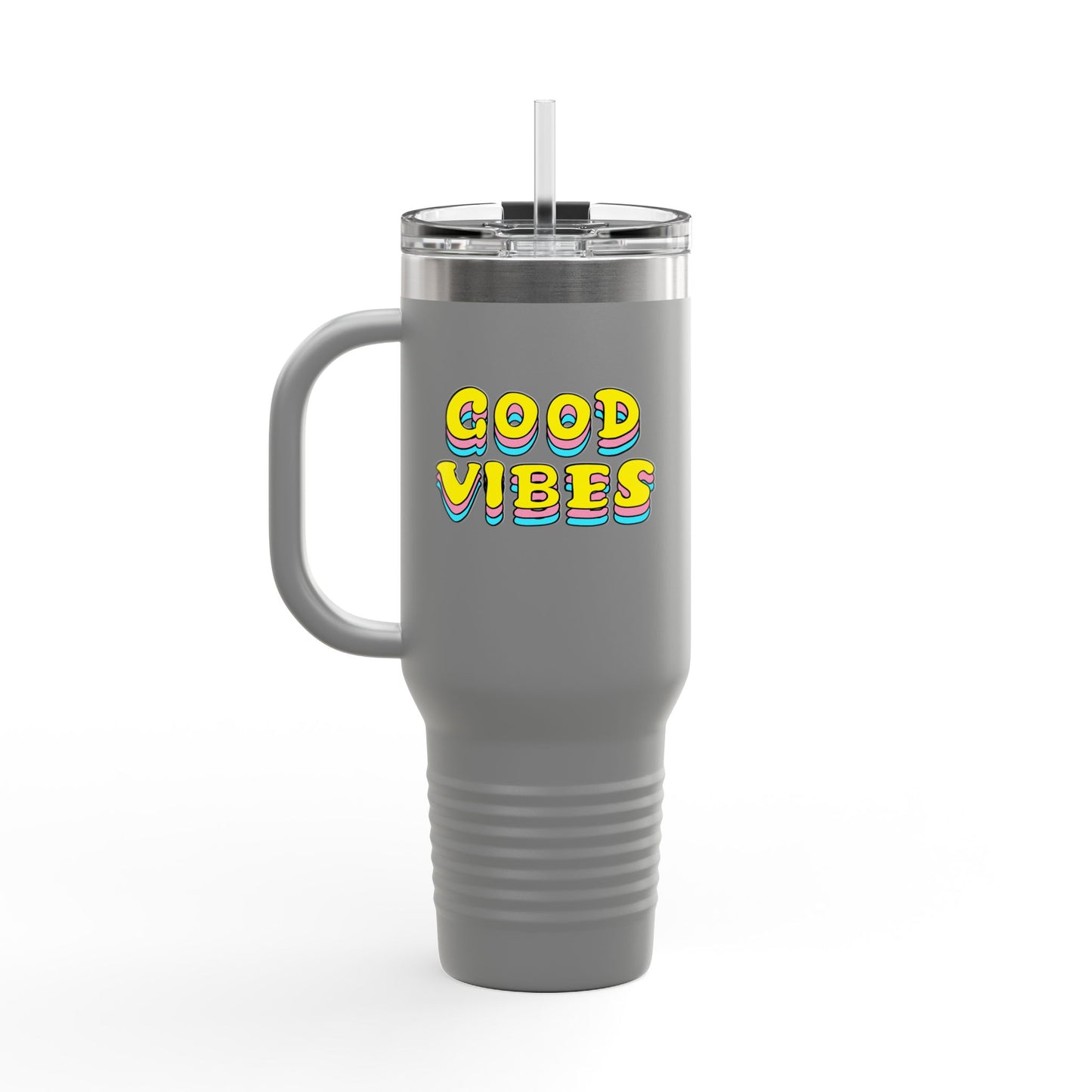 Good Vibes Insulated Travel Mug, 40oz
