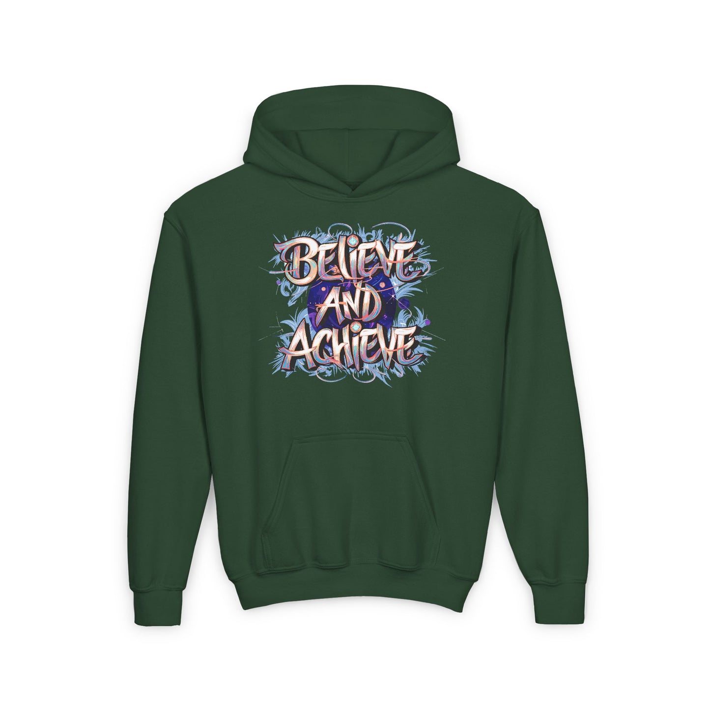 Believe And Achieve Youth Heavy Blend Hooded Sweatshirt