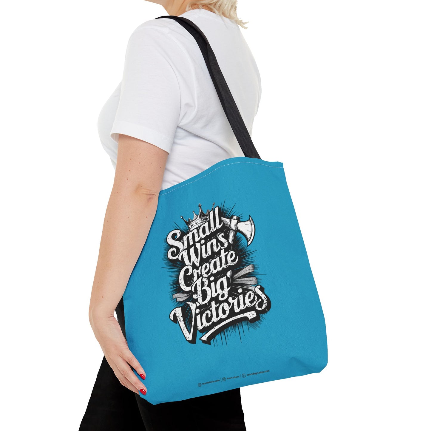 Small Wings Create Big Victories Tote Bag (AOP)