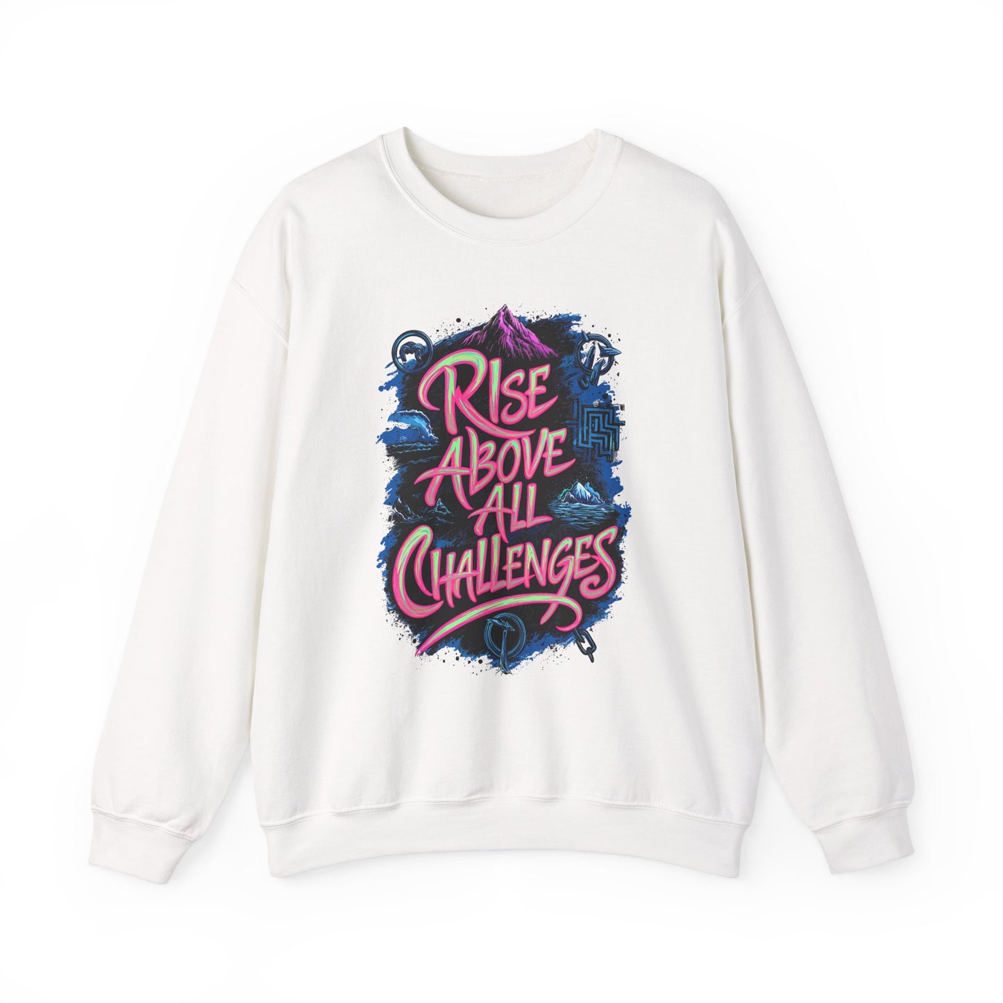 Rise Above All Challenges Unisex Heavy Blend™ Crewneck Sweatshirt