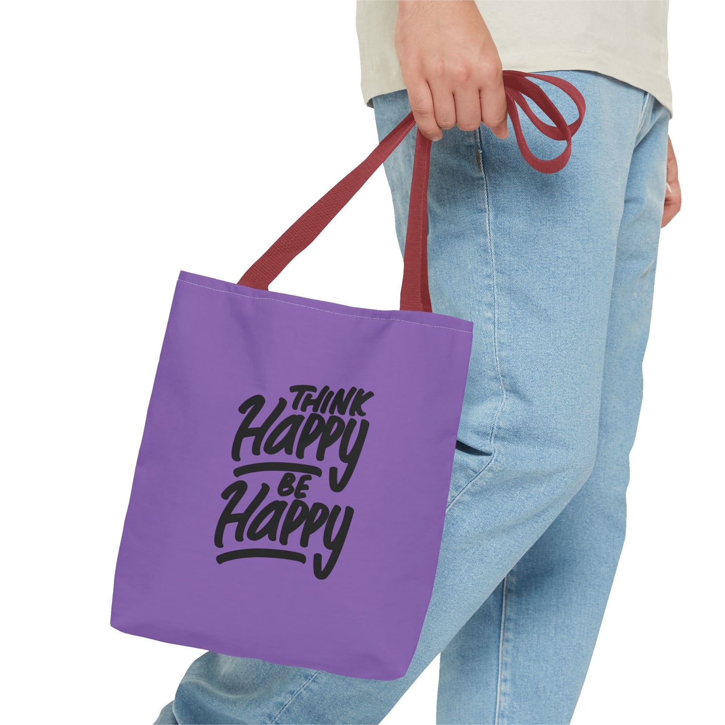 Think Happy Be Happy Tote Bag (AOP)
