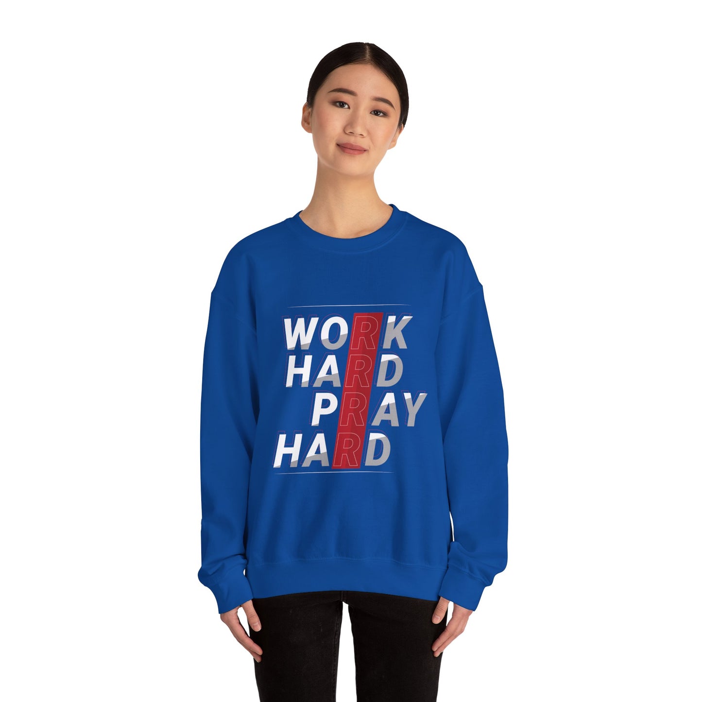 Work Hard Pray Hard Unisex Heavy Blend™ Crewneck Sweatshirt