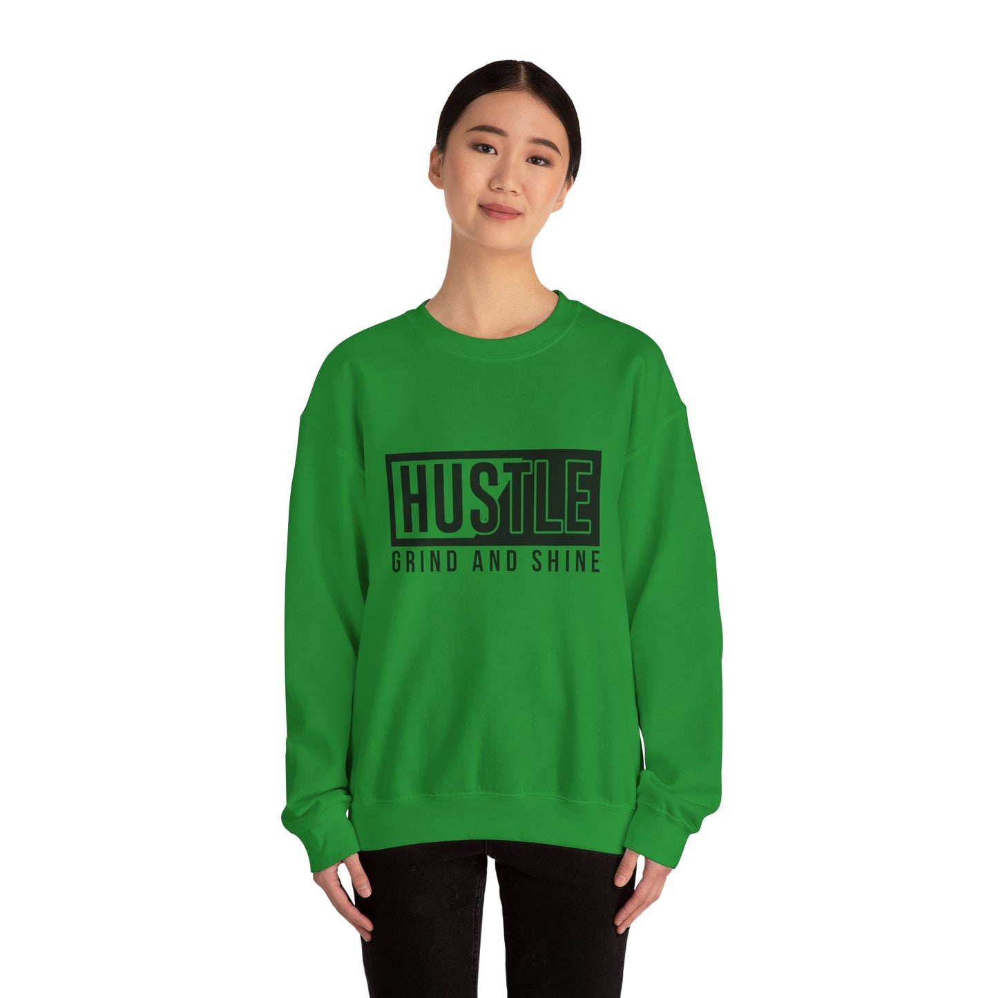 Hustle Grind And Shine Unisex Heavy Blend™ Crewneck Sweatshirt