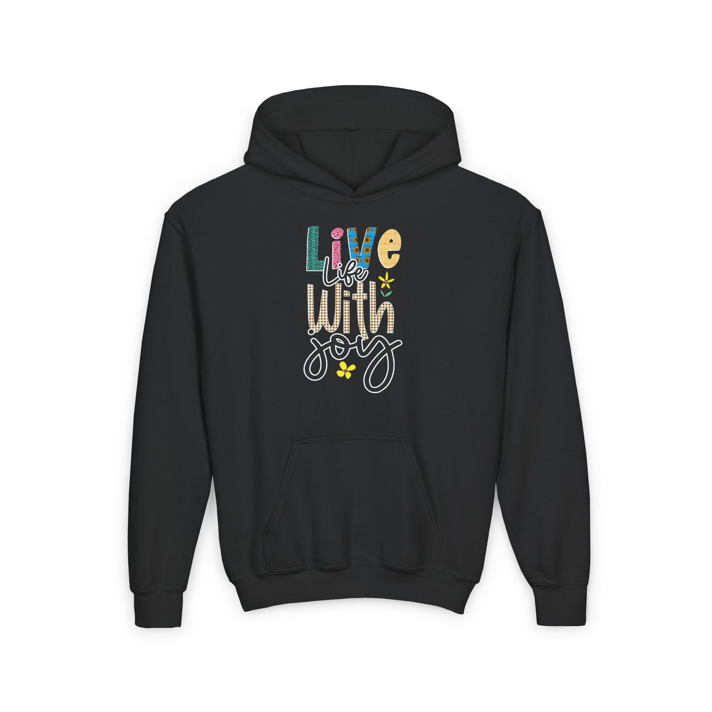 Live Life With Joy Youth Heavy Blend Hooded Sweatshirt