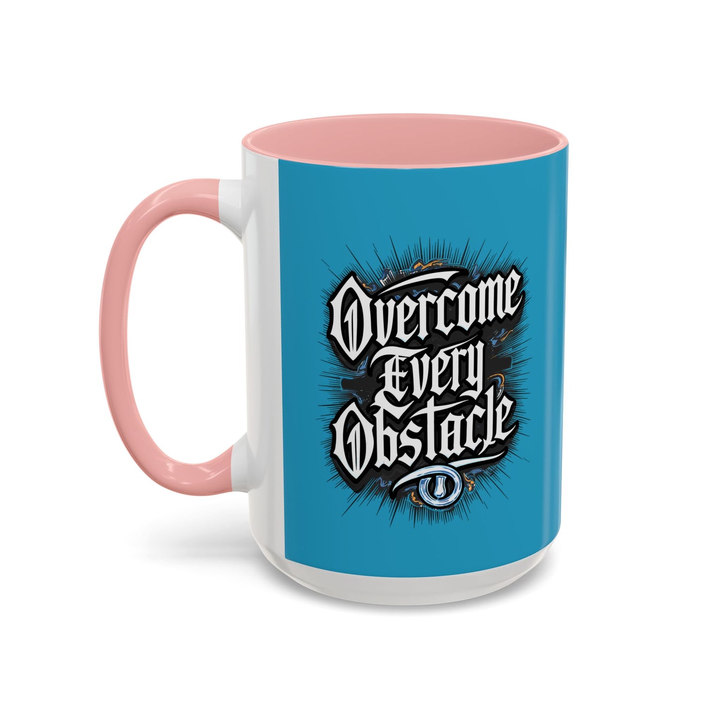 Overcome Every Obstacle Accent Coffee Mug (11, 15oz)