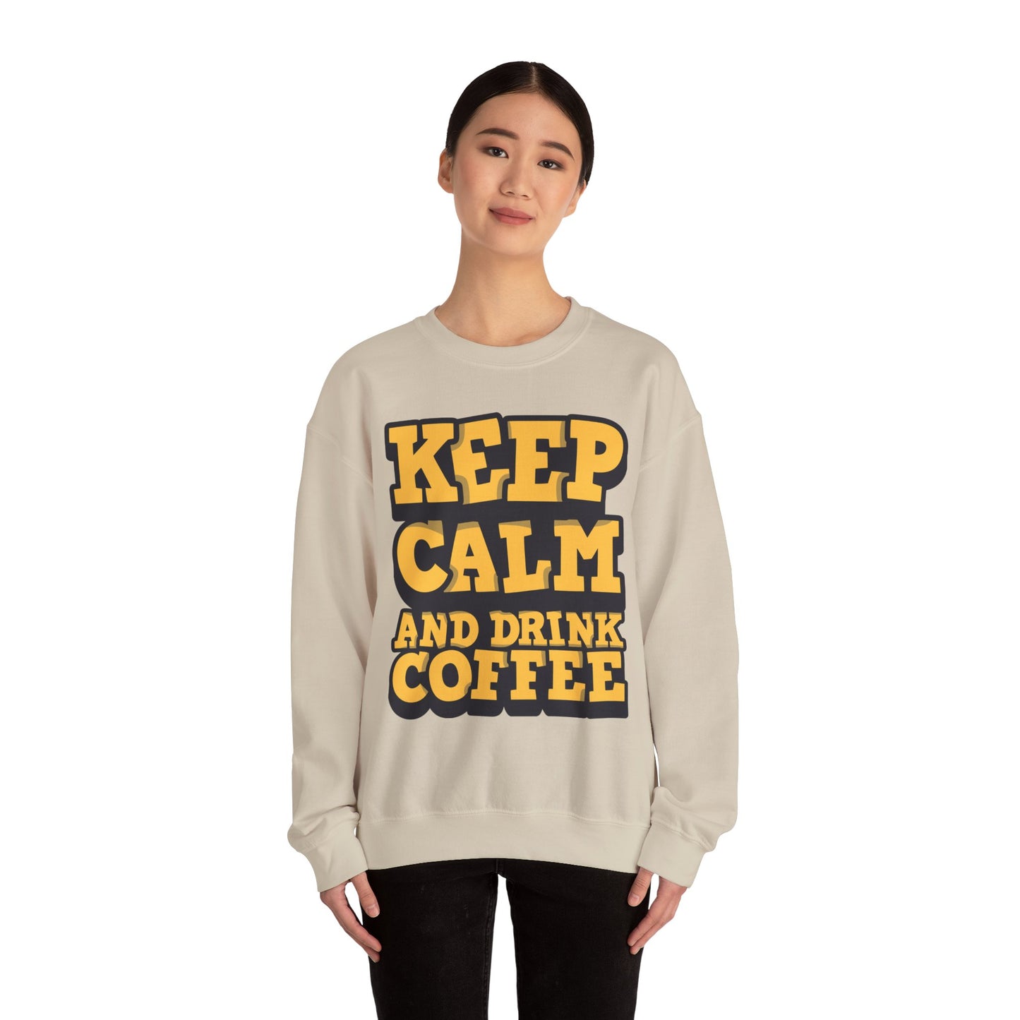 Keep Calm And Drink Coffee Unisex Heavy Blend™ Crewneck Sweatshirt