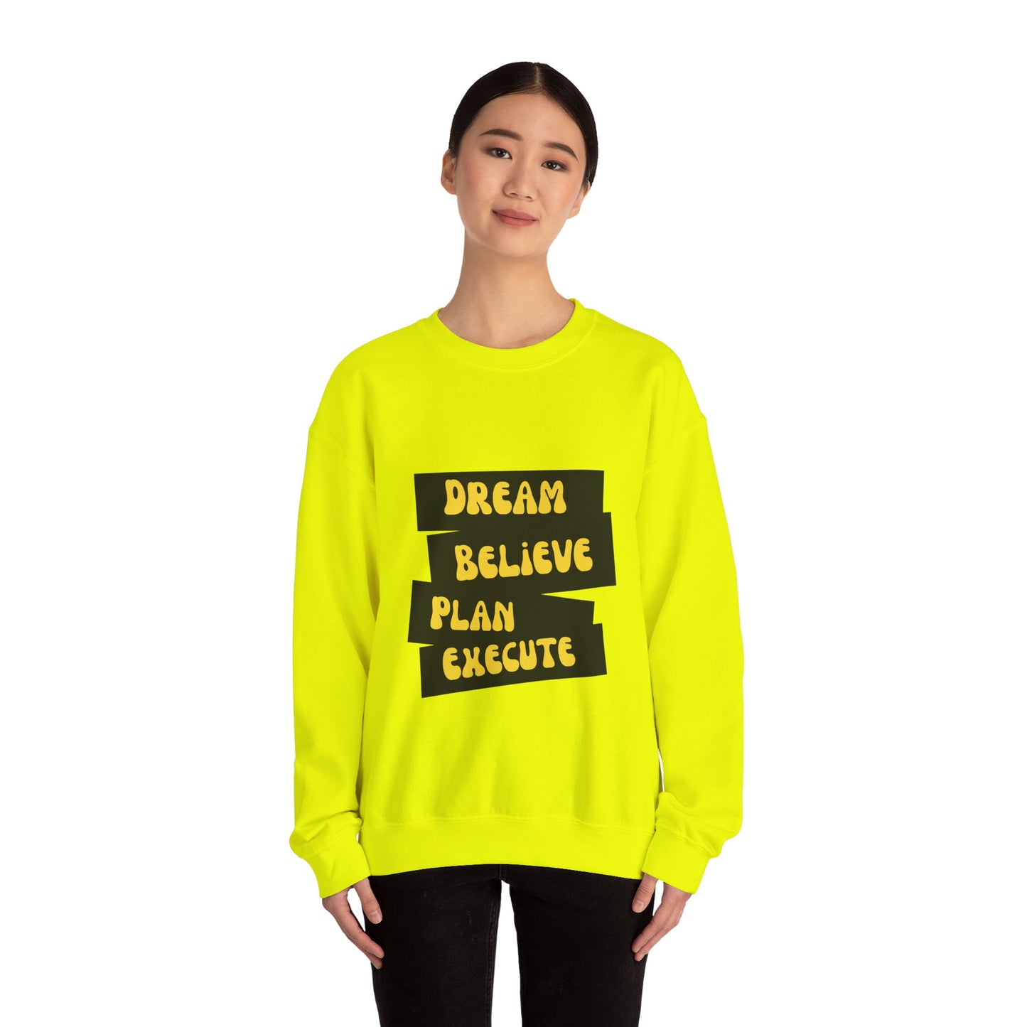 Dream Believe Plan Execute Unisex Heavy Blend™ Crewneck Sweatshirt