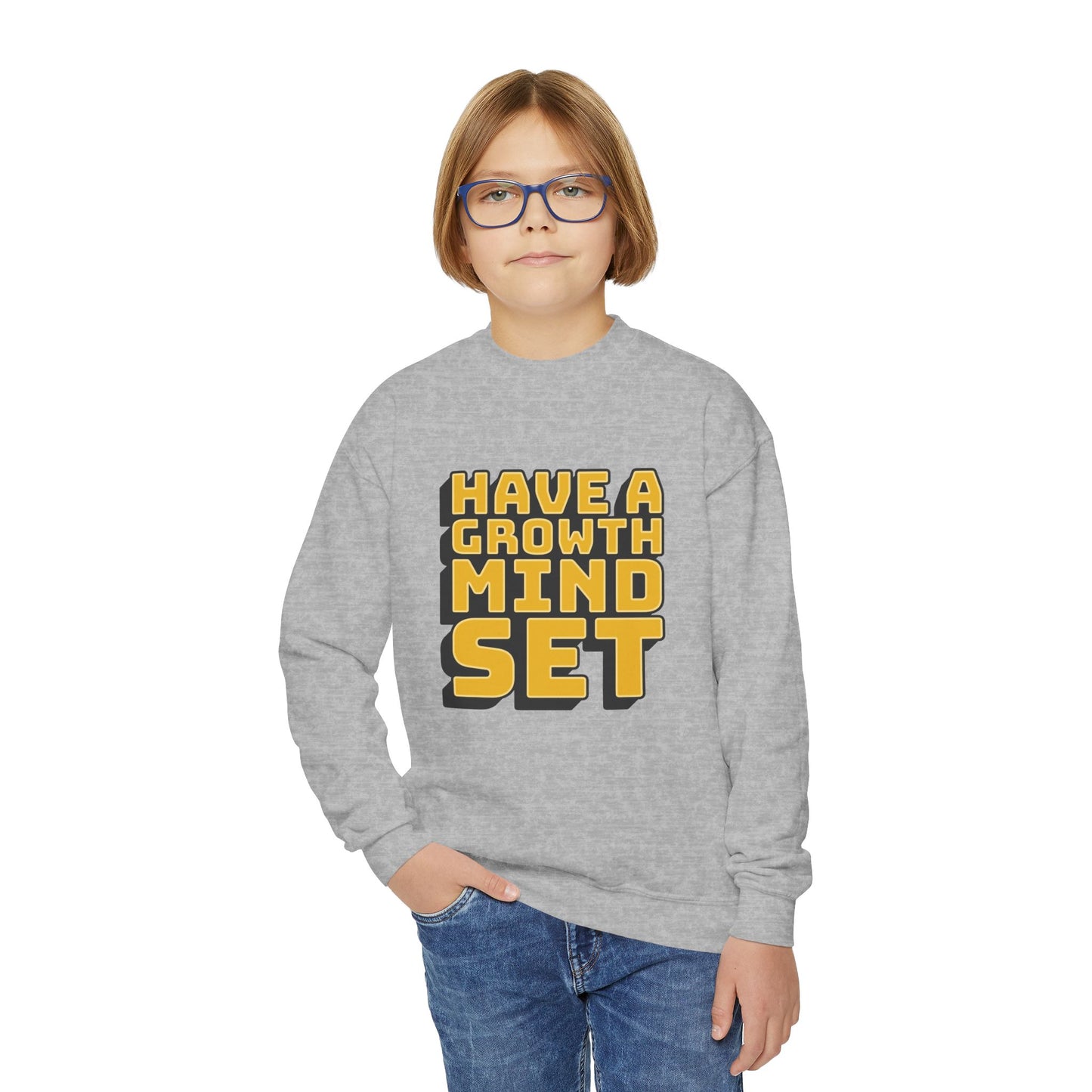 Have A Growth Mind Set Youth Crewneck Sweatshirt