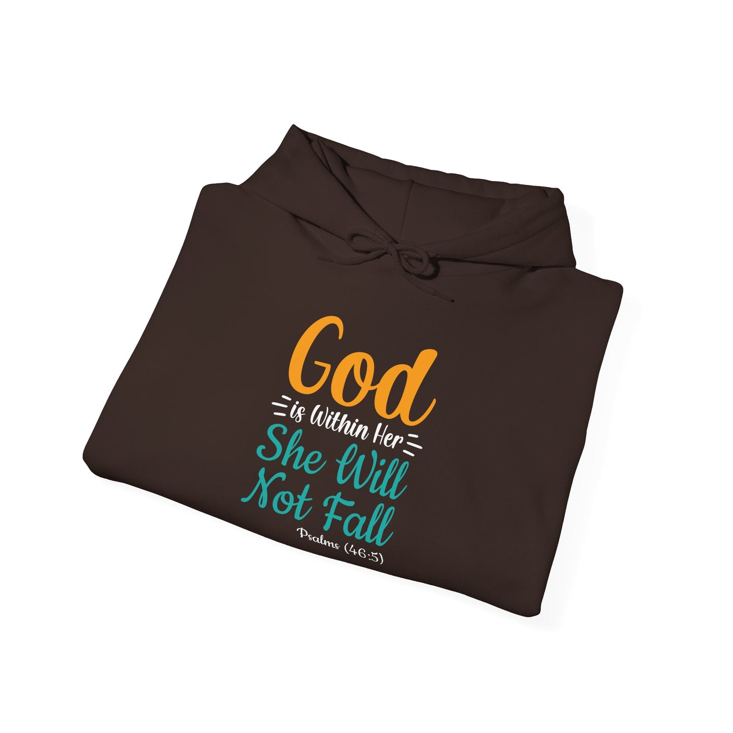 Good Is Within Her She Will Not Fall Unisex Heavy Blend™ Hooded Sweatshirt