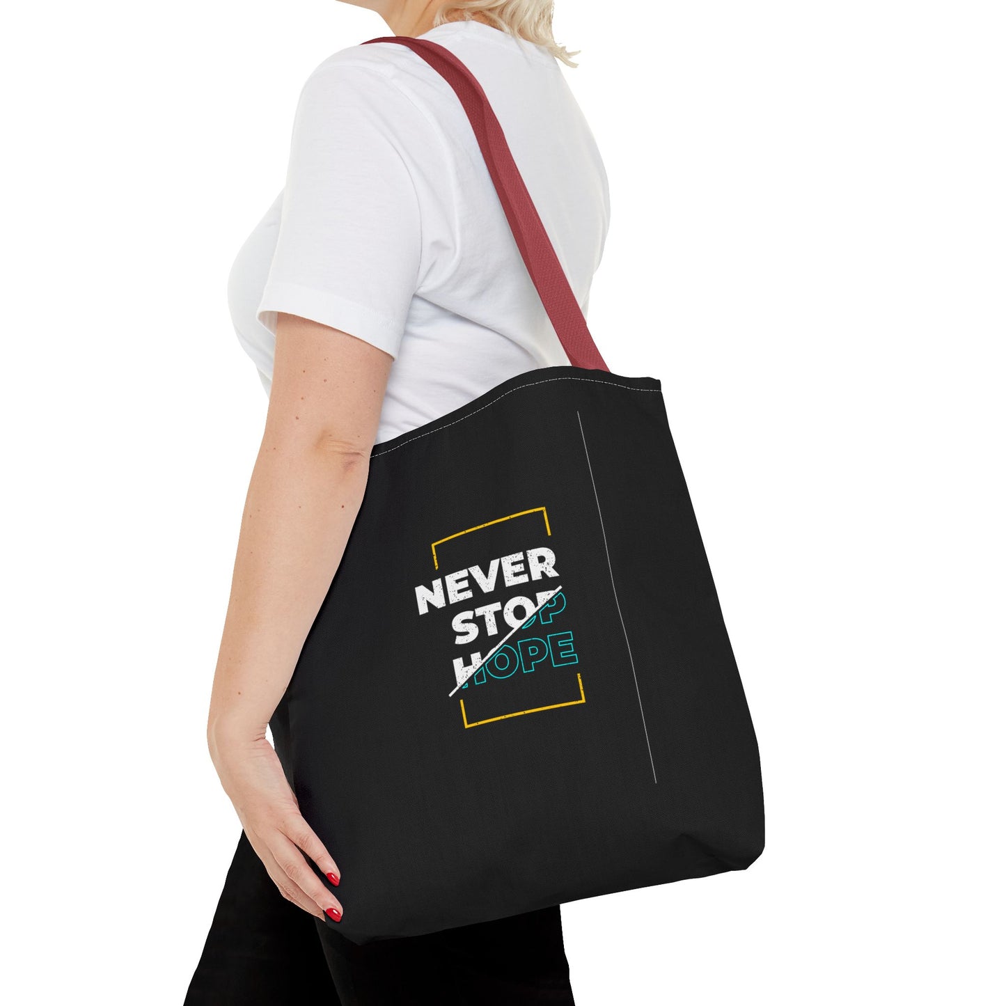 Never Stop Hope Tote Bag (AOP)