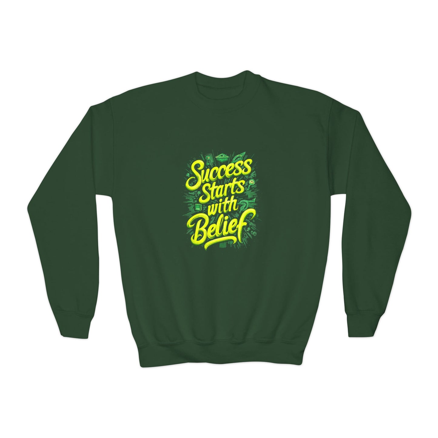 Success Starts With Belief Youth Crewneck Sweatshirt