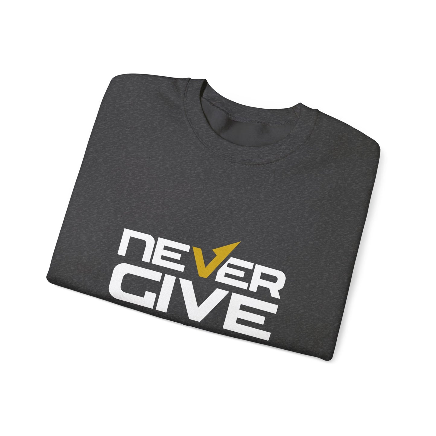 Never Give Up Unisex Heavy Blend™ Crewneck Sweatshirt