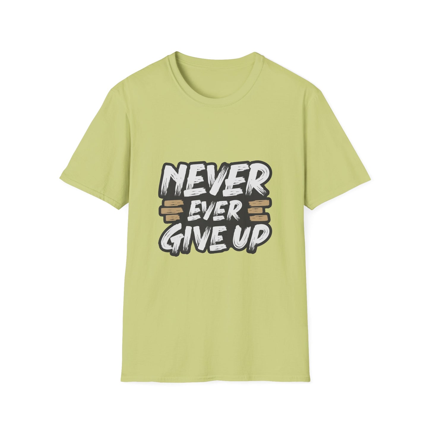 Never Ever Give Up Unisex Softstyle T-Shirt