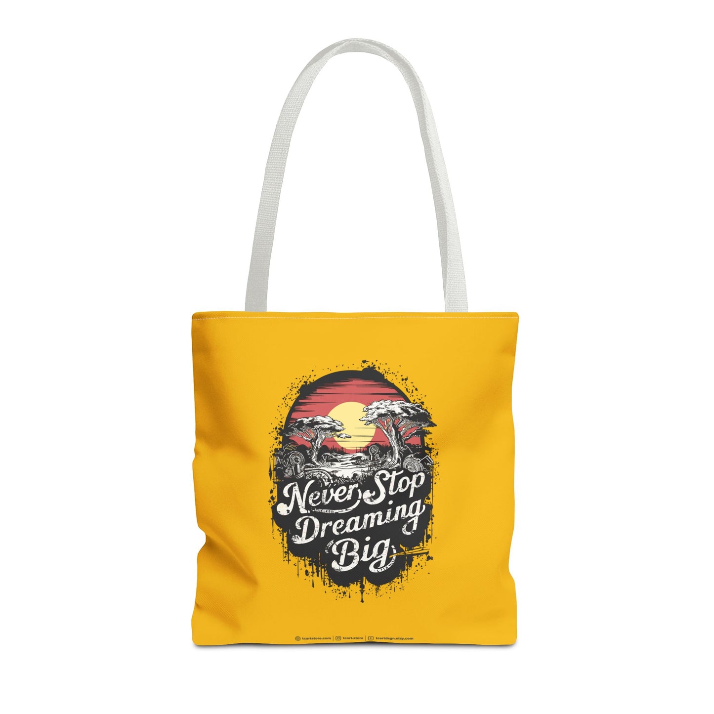 Never Stop Dreaming Big Tote Bag (AOP)