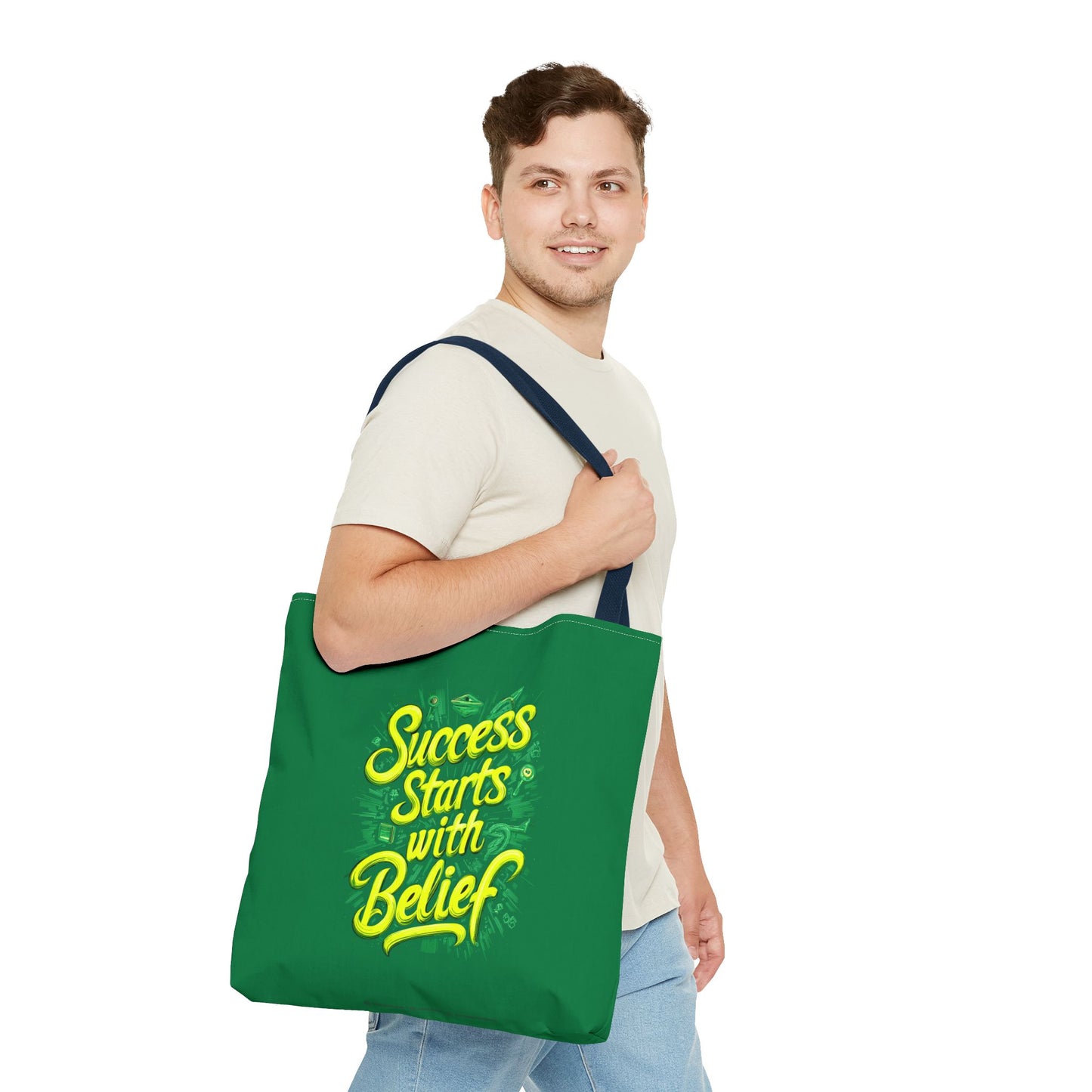 Success Starts With Belief Tote Bag (AOP)