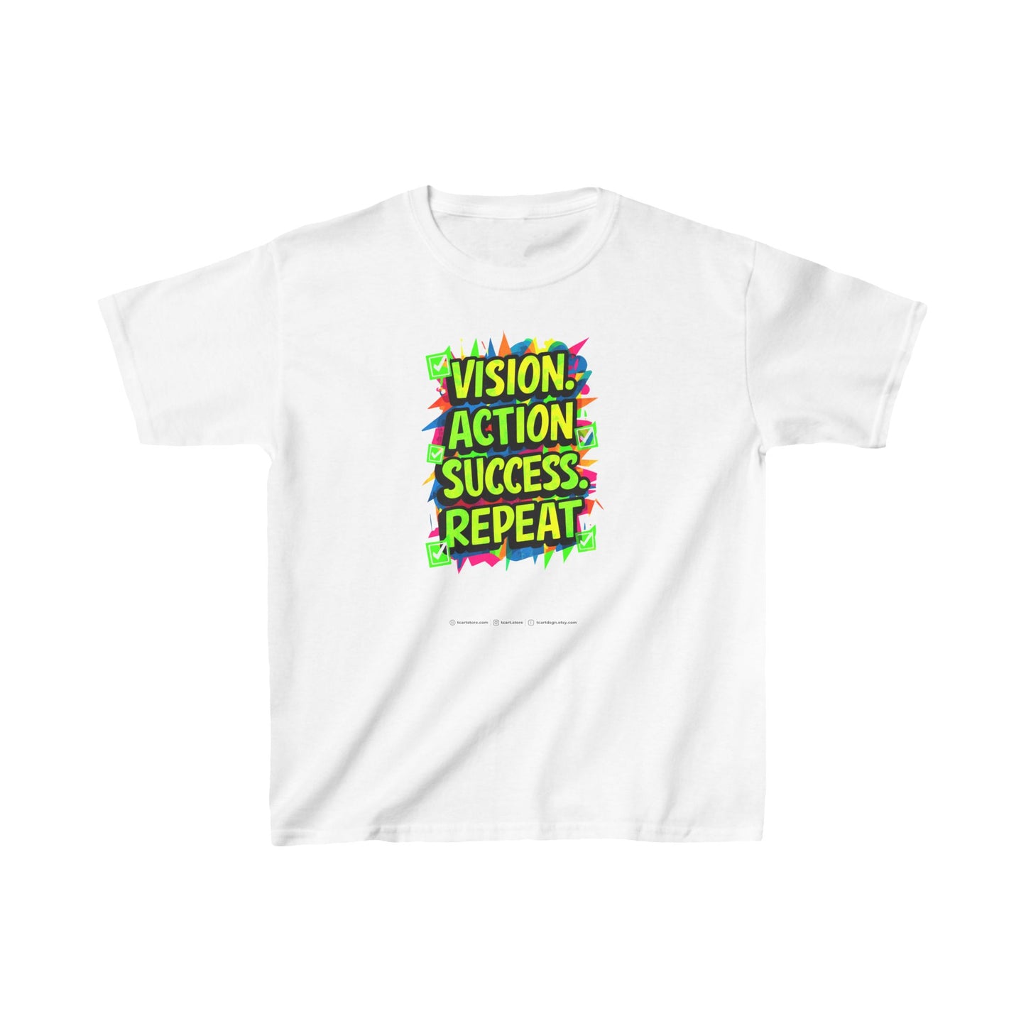 Vision Action Success Repeat Kids Heavy Cotton™ Tee