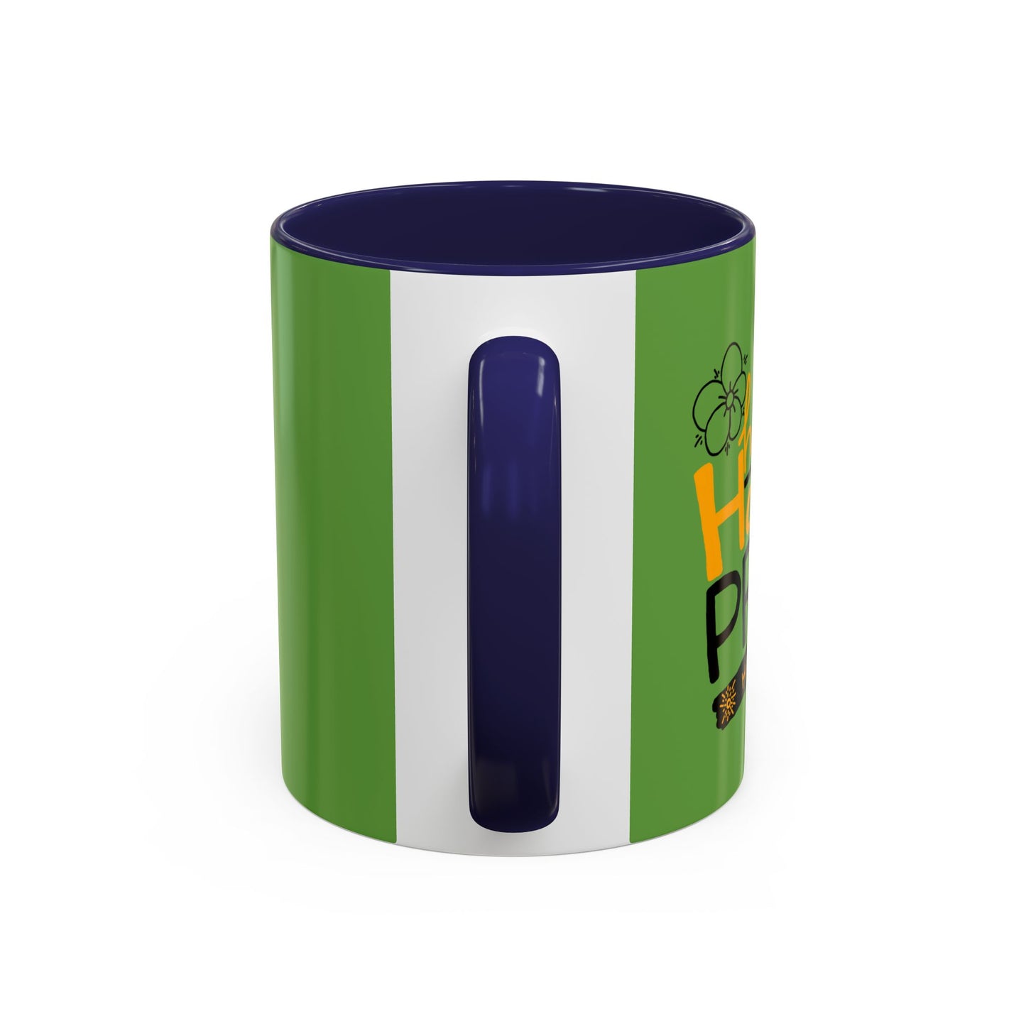 Hustle Hard And Pray Harder Accent Coffee Mug (11, 15oz)