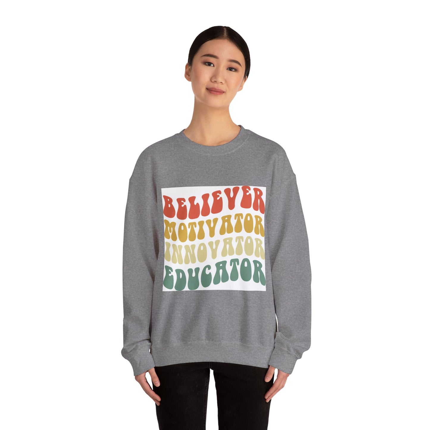 Believer Motivator Innovator Educator Unisex Heavy Blend™ Crewneck Sweatshirt