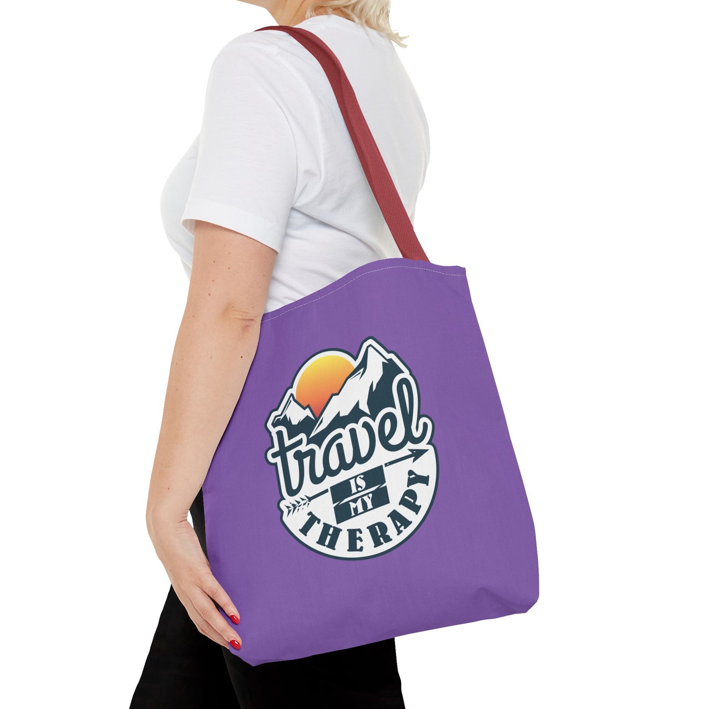 Travel Is My Therapy Tote Bag (AOP)