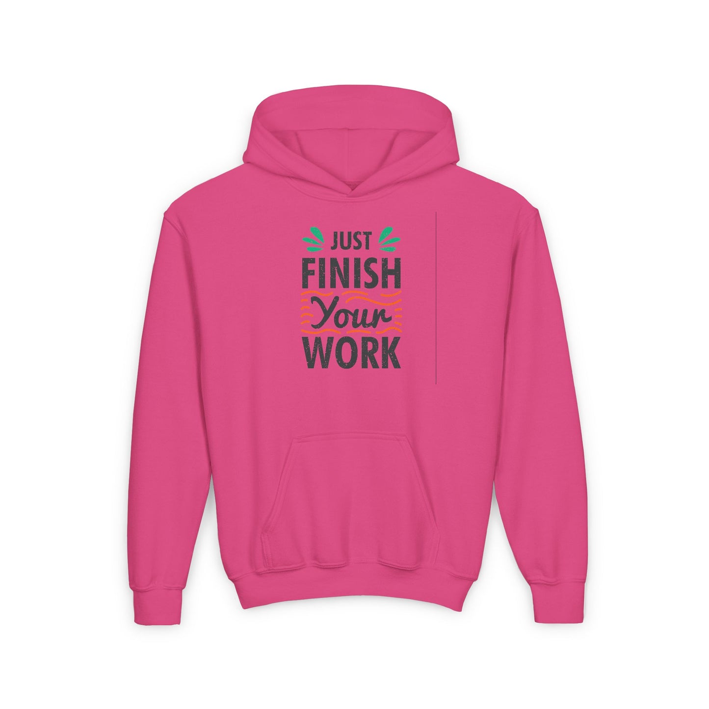 Just Finish Your Work Youth Heavy Blend Hooded Sweatshirt