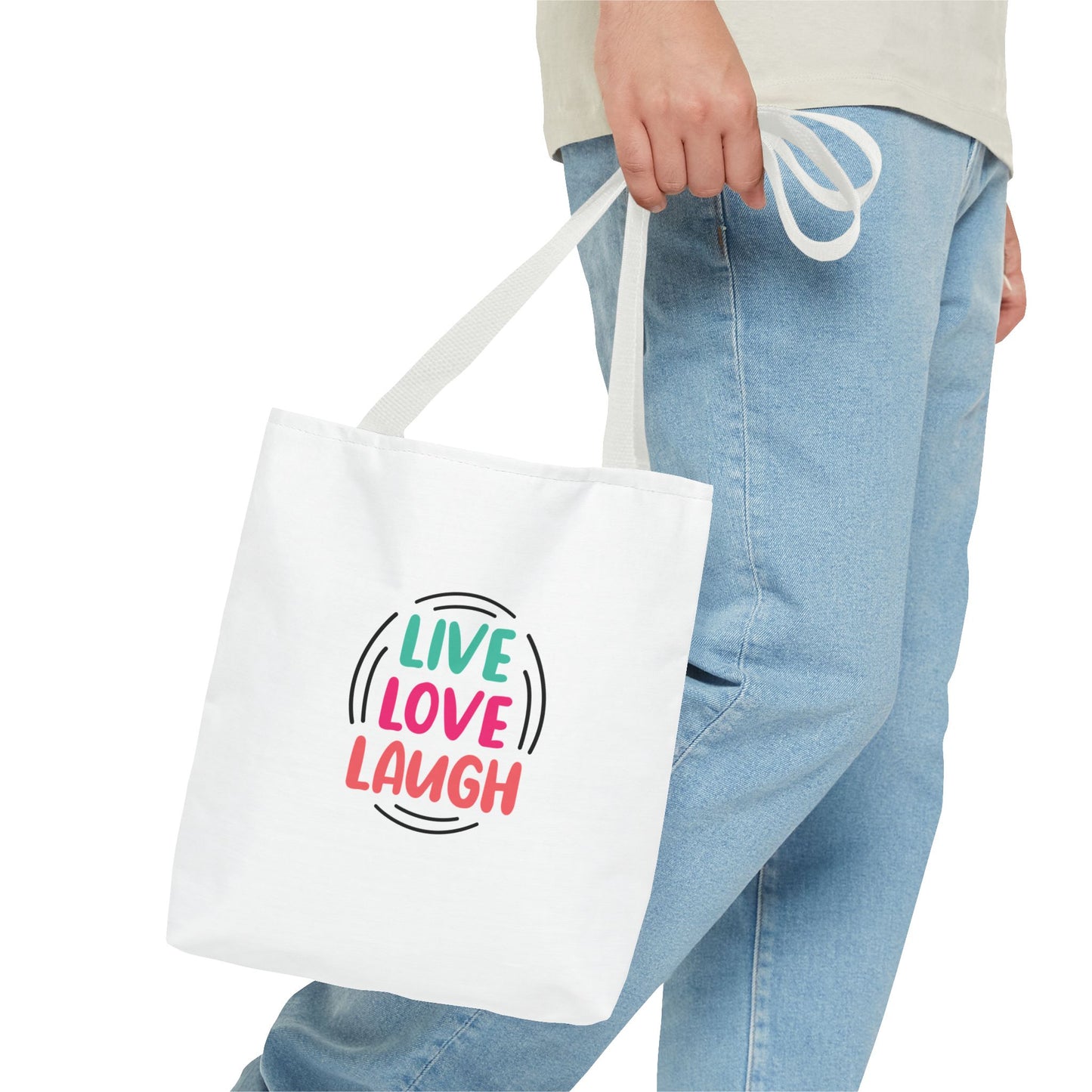 Live Love Laugh Tote Bag (AOP)