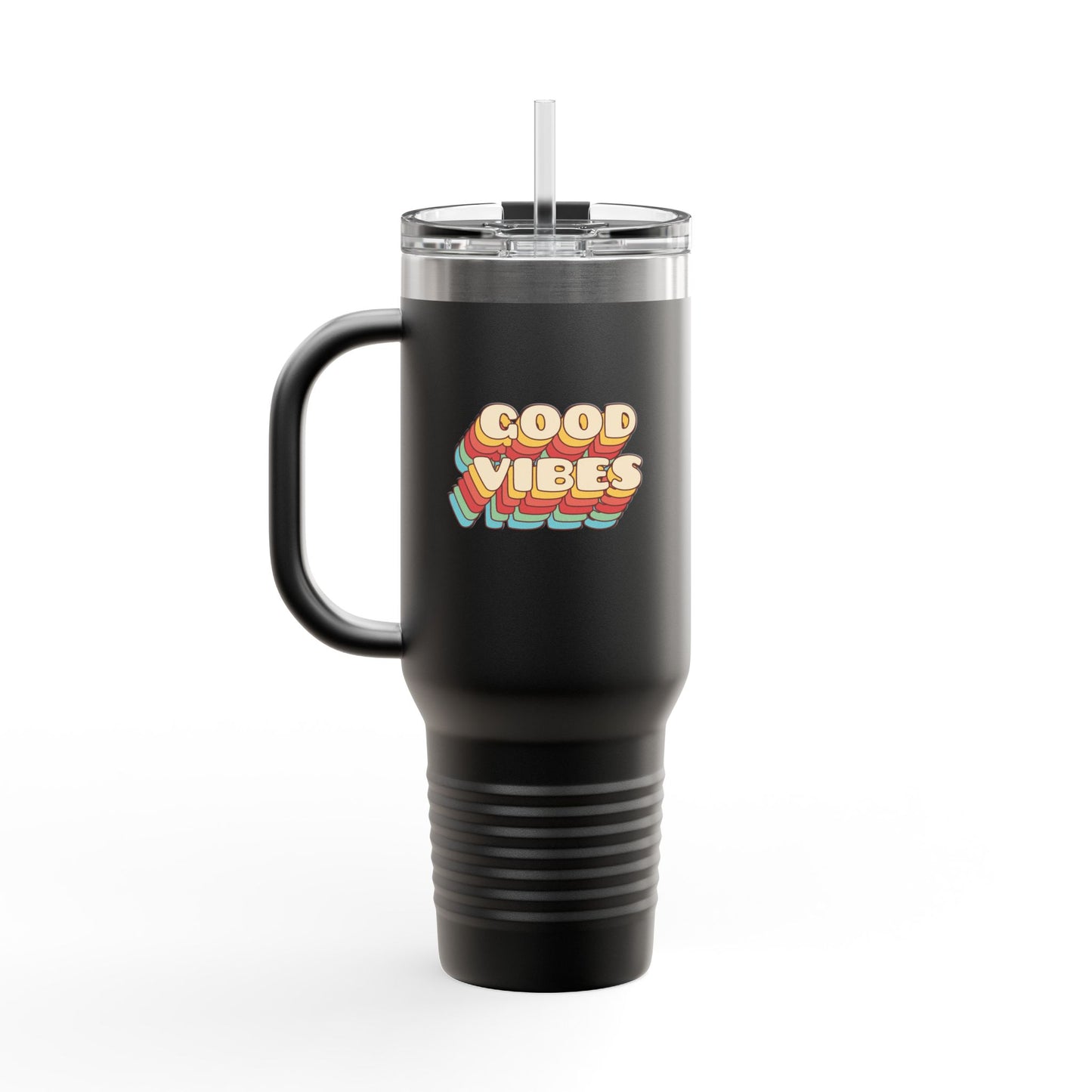 Good Vibes Insulated Travel Mug, 40oz