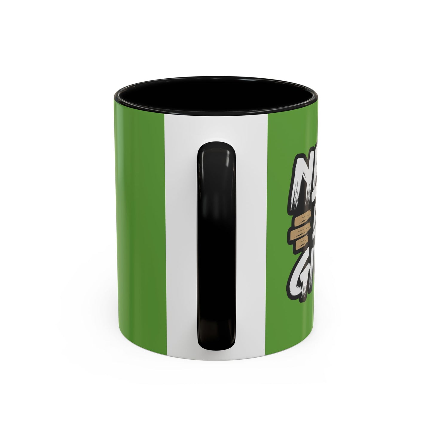 Never Give Up Accent Coffee Mug (11, 15oz)