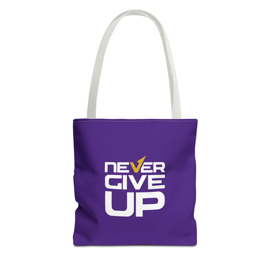 Never Give Up Tote Bag (AOP)
