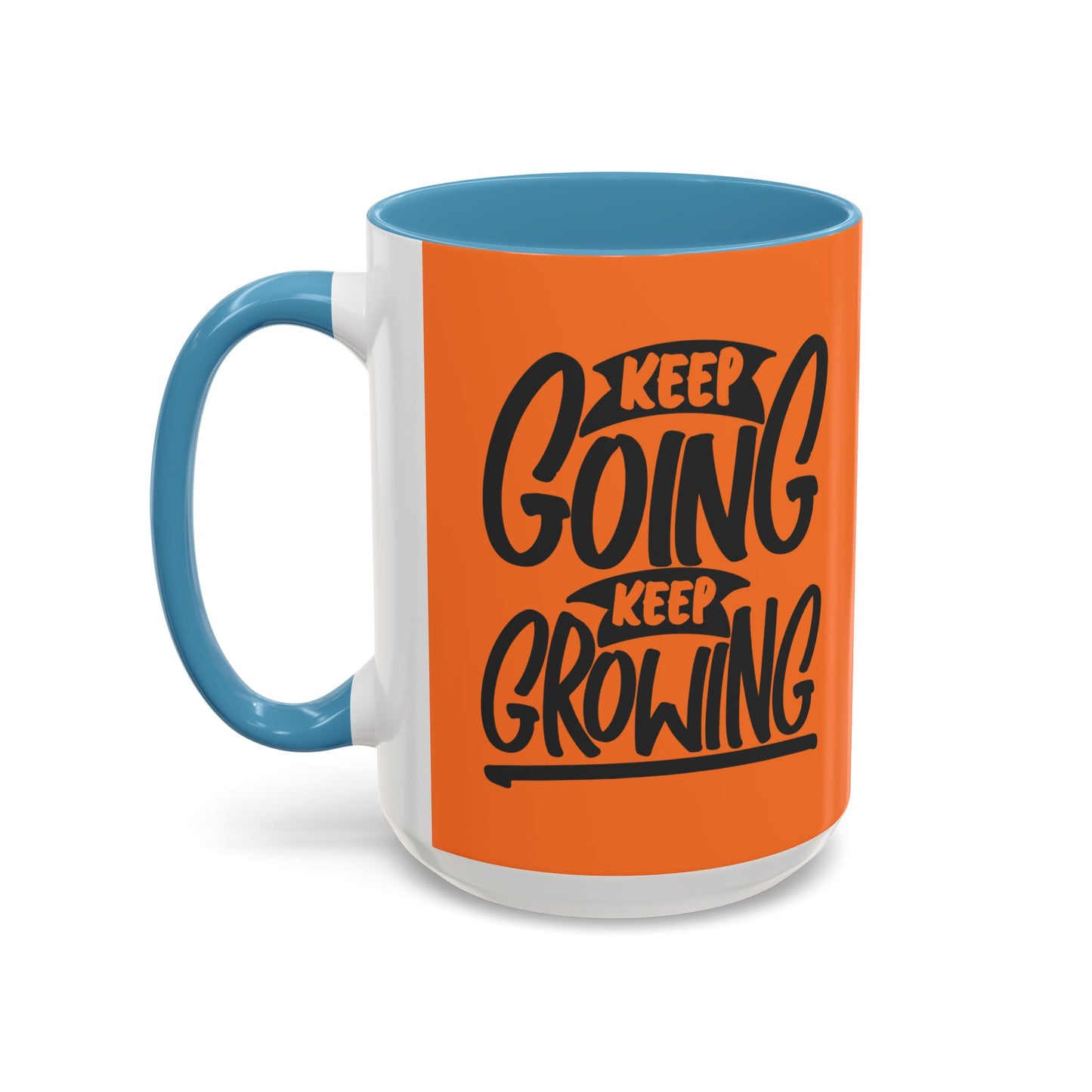 Keep Going Keep Growing Accent Coffee Mug (11, 15oz)