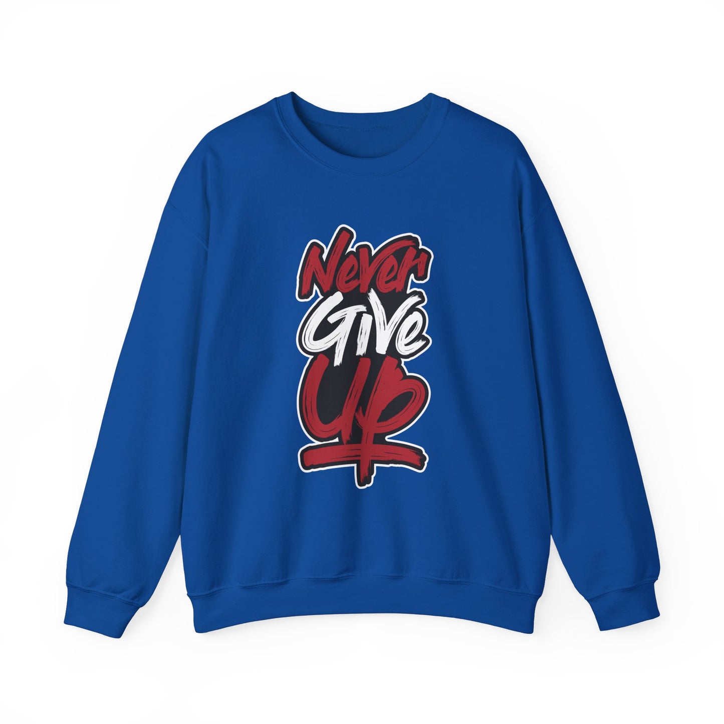 Never Give Up Unisex Heavy Blend™ Crewneck Sweatshirt