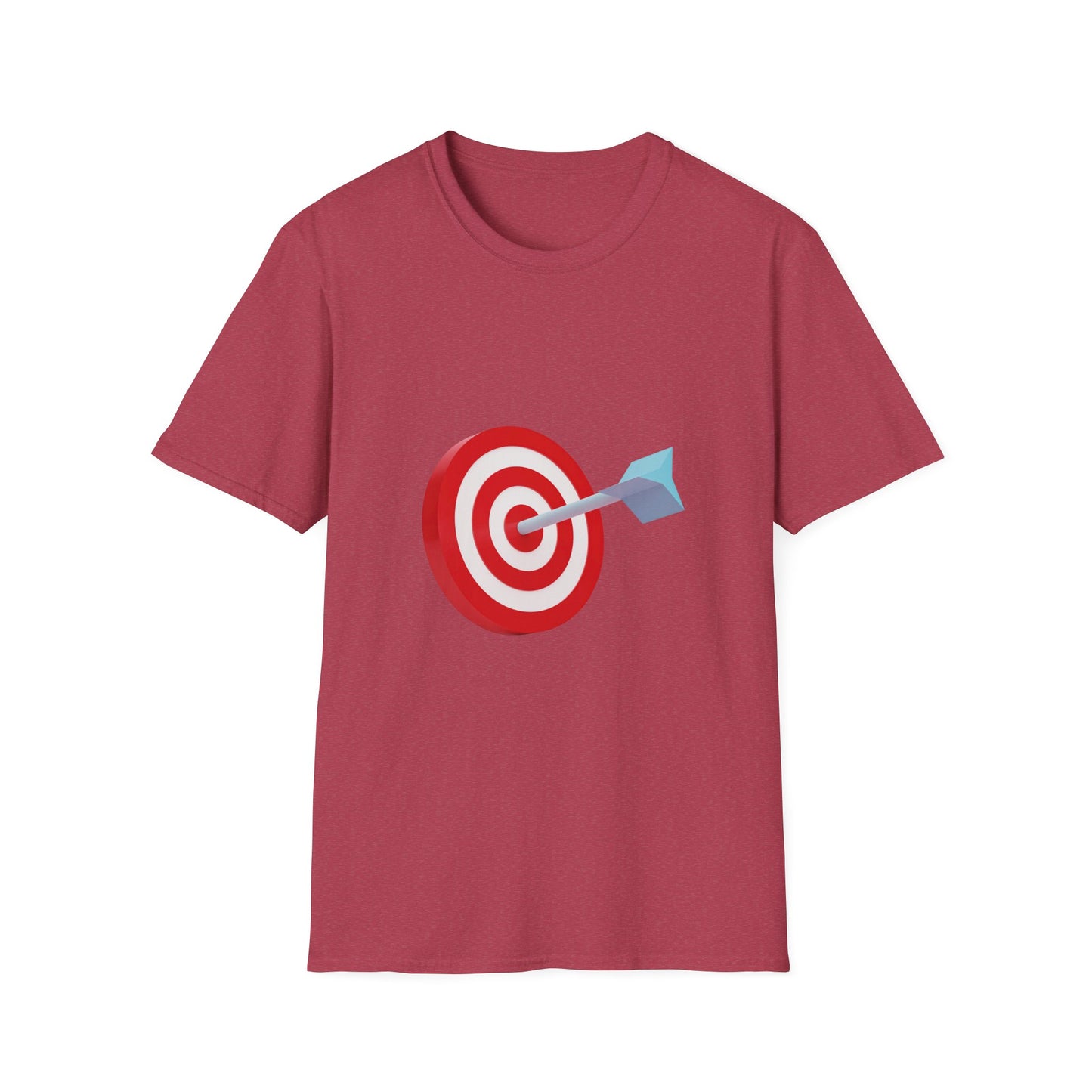 3d Render Arroe Hit The Center Of Target Or Goal Of Success Unisex Softstyle T-Shirt