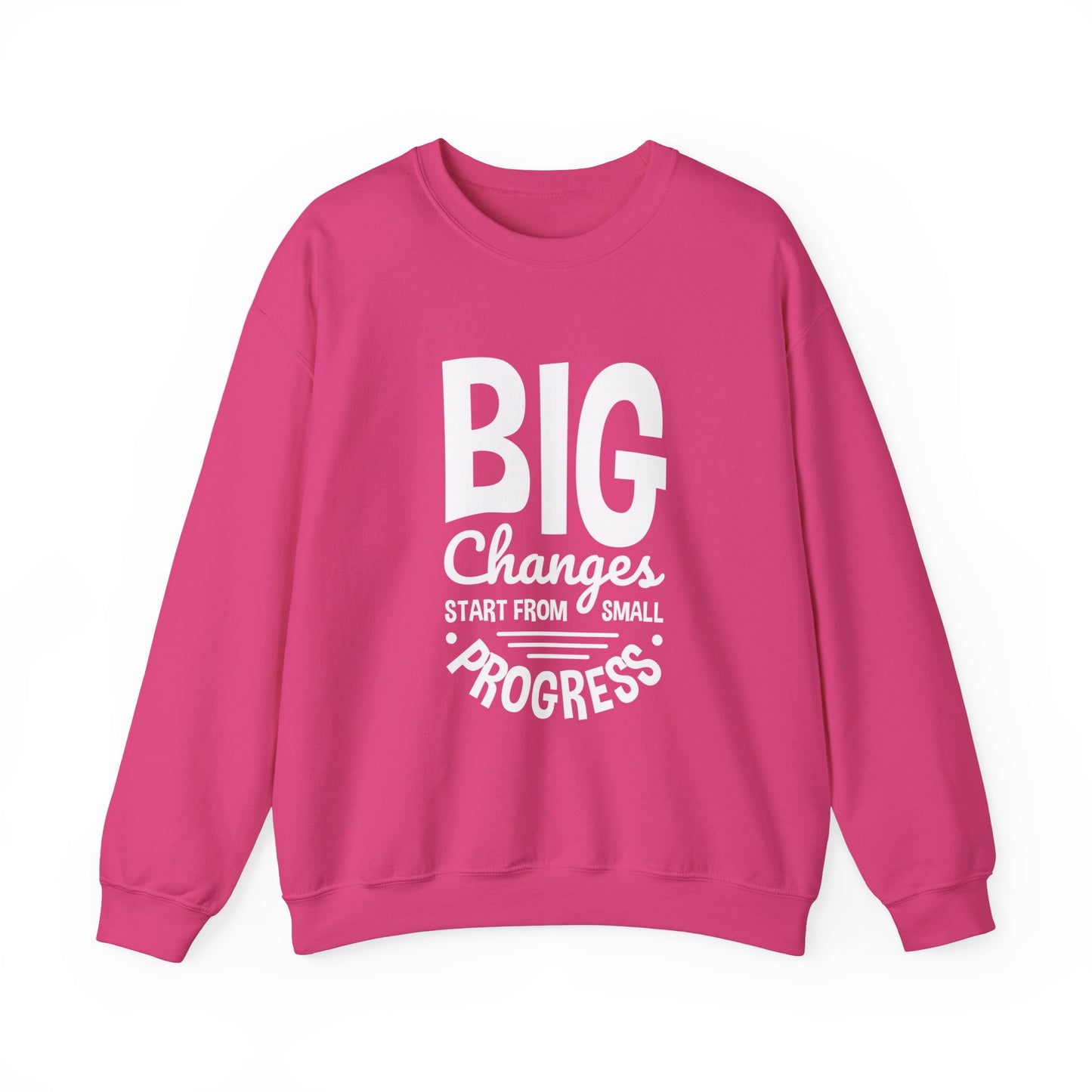 Big Changes Start From Small Progress Unisex Heavy Blend™ Crewneck Sweatshirt