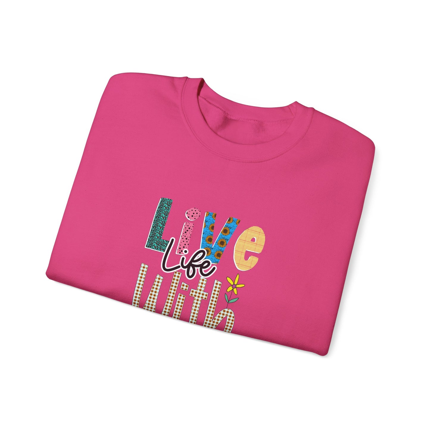 Live Life With Joy Unisex Heavy Blend™ Crewneck Sweatshirt