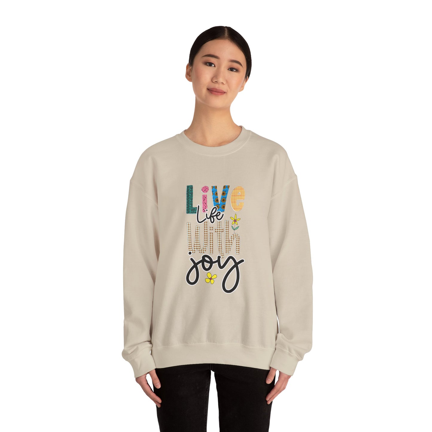 Live Life With Joy Unisex Heavy Blend™ Crewneck Sweatshirt