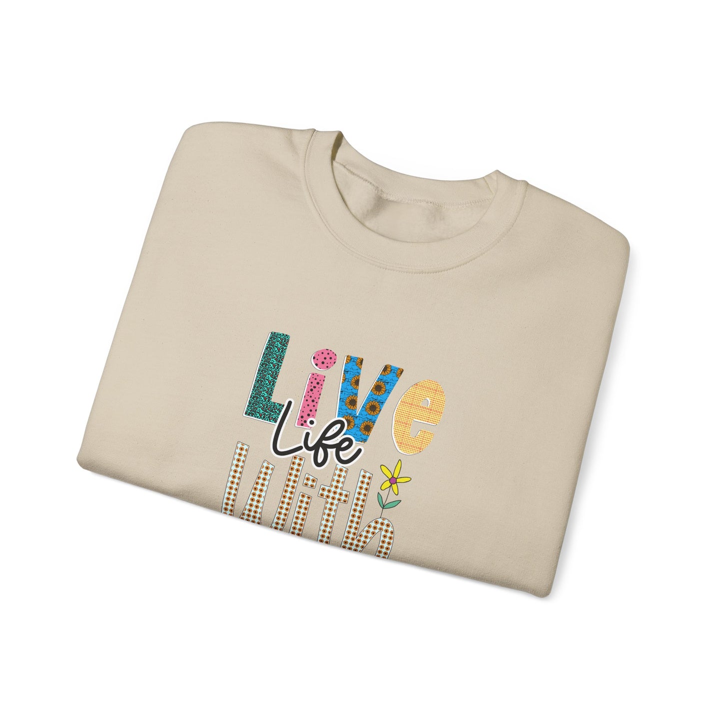 Live Life With Joy Unisex Heavy Blend™ Crewneck Sweatshirt