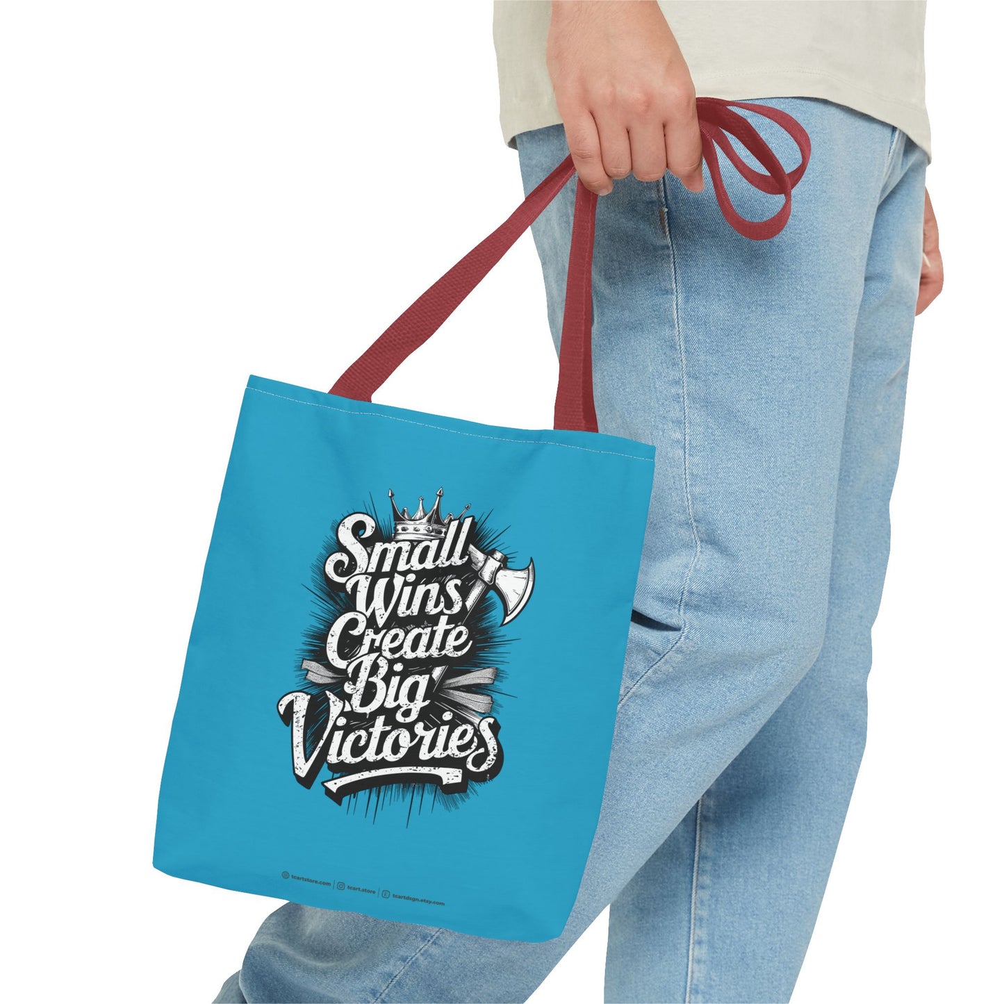 Small Wings Create Big Victories Tote Bag (AOP)