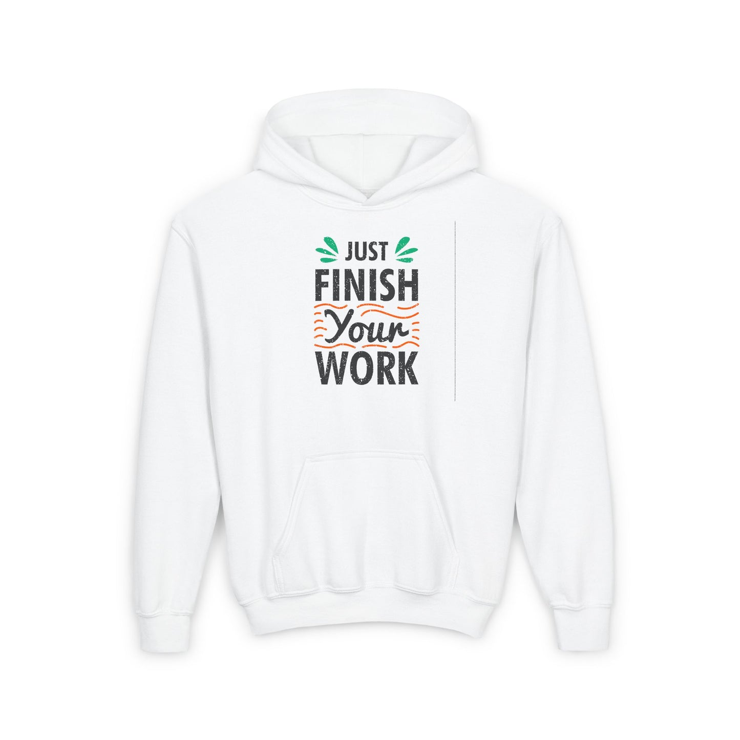 Just Finish Your Work Youth Heavy Blend Hooded Sweatshirt
