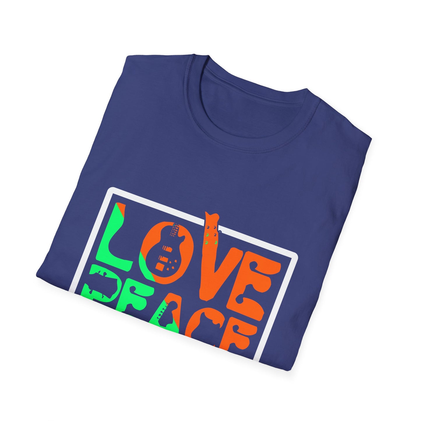 Love Peace Music Unisex Softstyle T-Shirt