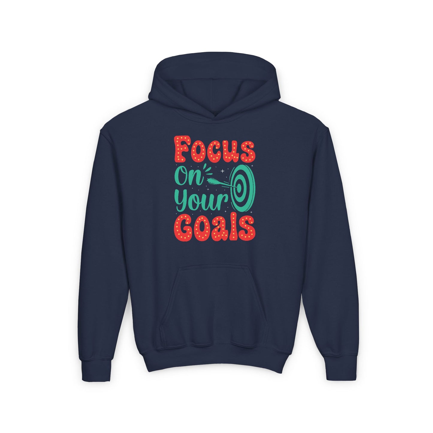 Focus On Your Goals Youth Heavy Blend Hooded Sweatshirt