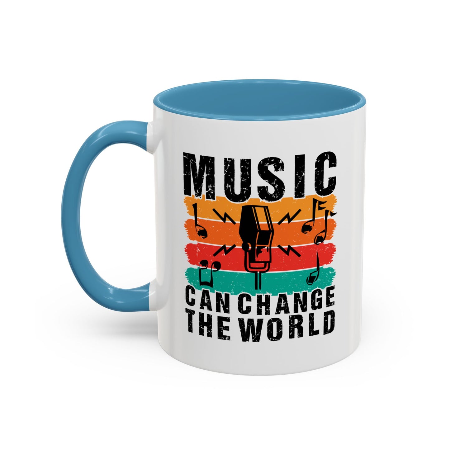 Music Can Change The World Accent Coffee Mug (11, 15oz)