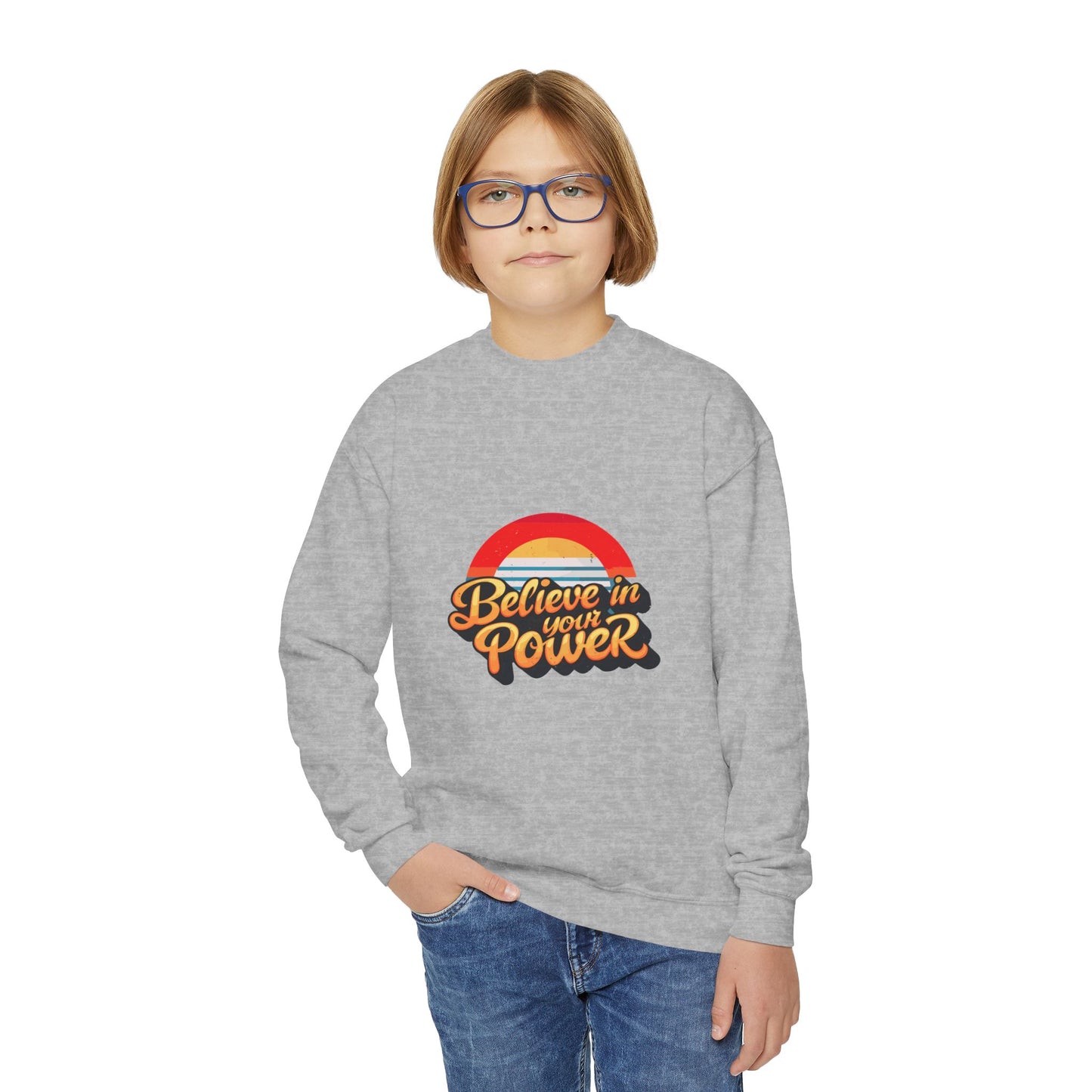 Believe In Your Power Youth Crewneck Sweatshirt